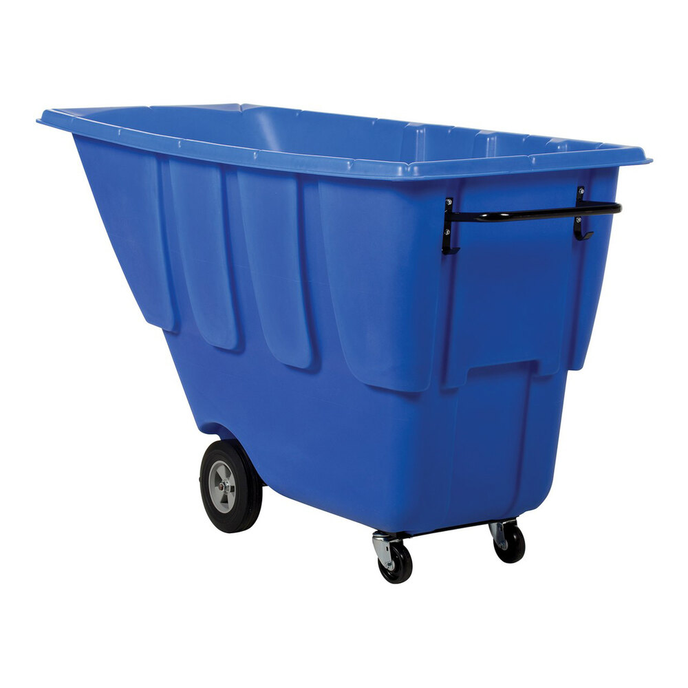 Vestil TDT-100-LD-BLUE 1 Cu. Yd. Blue Light-Duty Bulk Tilt Truck - 850 lb. Capacity