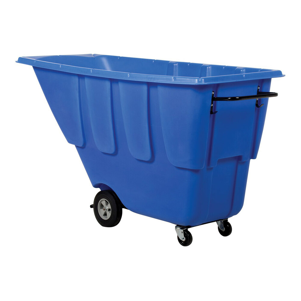 Vestil TDT-100-MD-BLUE 1 Cu. Yd. Blue Medium-Duty Bulk Tilt Truck - 1,250 lb. Capacity