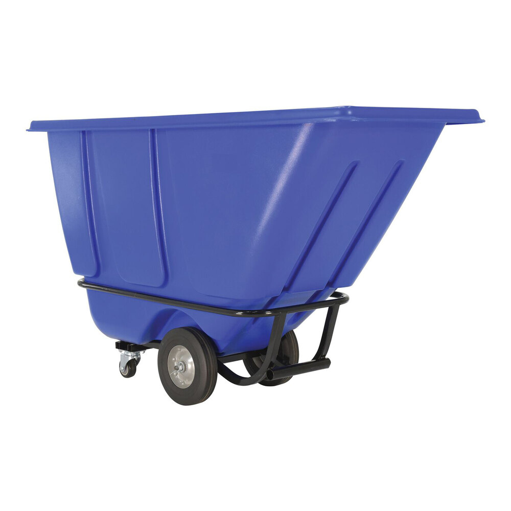 Vestil TDT-50-MD-BLUE 0.5 Cu. Yd. Blue Medium-Duty Bulk Tilt Truck - 850 lb. Capacity