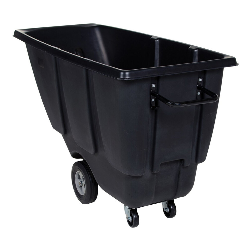 Vestil TDT-50-LD-BLACK 0.5 Cu. Yd. Black Light-Duty Bulk Tilt Truck - 450 lb. Capacity