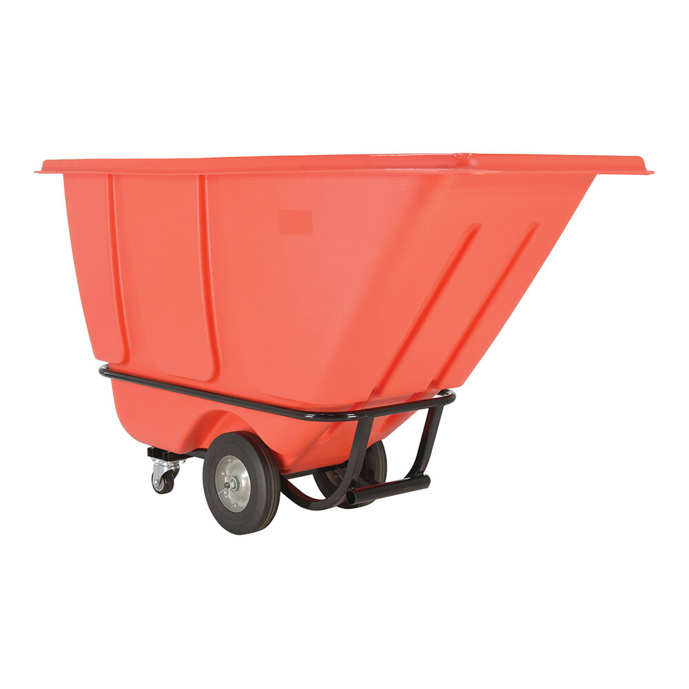 Vestil TDT-50-MD-RED 0.5 Cu. Yd. Red Medium-Duty Bulk Tilt Truck - 850 lb. Capacity