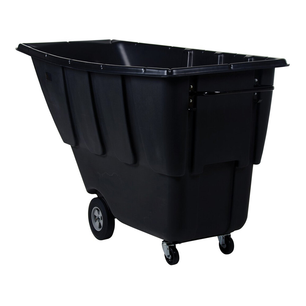 Vestil TDT-100-LD-BLACK 1 Cu. Yd. Black Light-Duty Bulk Tilt Truck - 850 lb. Capacity