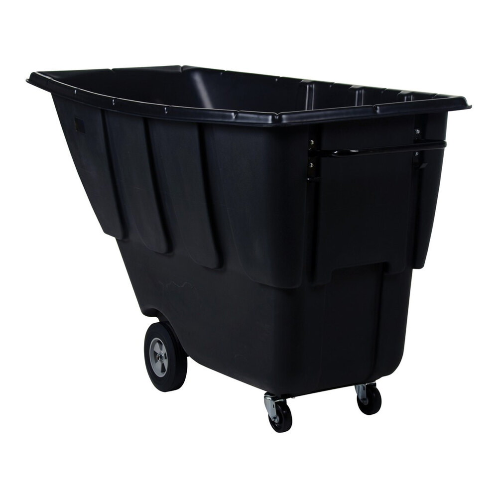 Vestil TDT-100-MD-BLACK 1 Cu. Yd. Black Medium-Duty Bulk Tilt Truck - 1,250 lb. Capacity