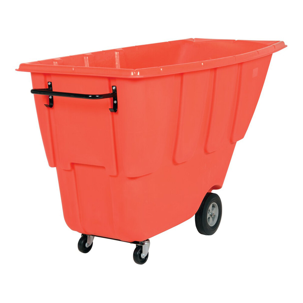 Vestil TDT-100-LD-RED 1 Cu. Yd. Red Light-Duty Bulk Tilt Truck - 850 lb. Capacity
