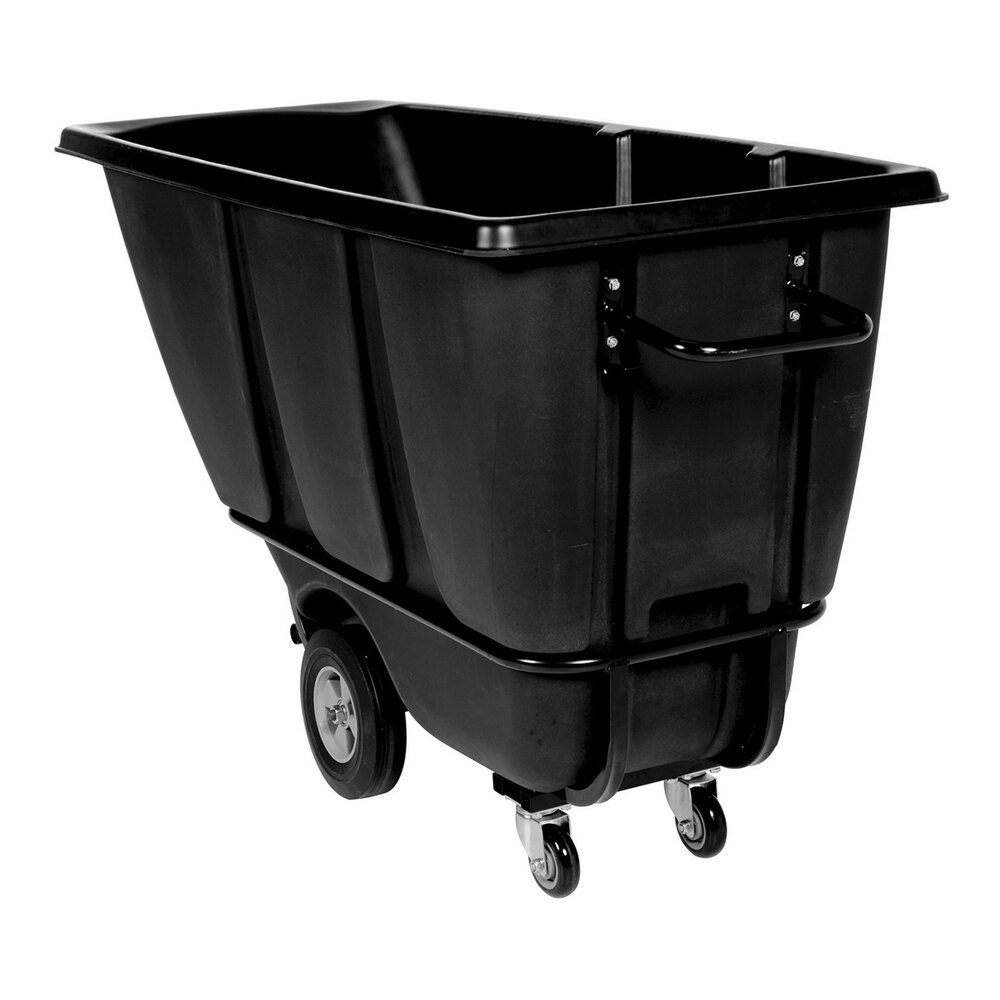 Vestil TDT-50-HD-BLACK 0.5 Cu. Yd. Black Heavy-Duty Bulk Tilt Truck - 1,400 lb. Capacity