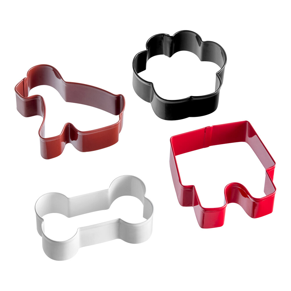 Wilton 191004935 4-Piece Metal Pets Cookie Cutter Set