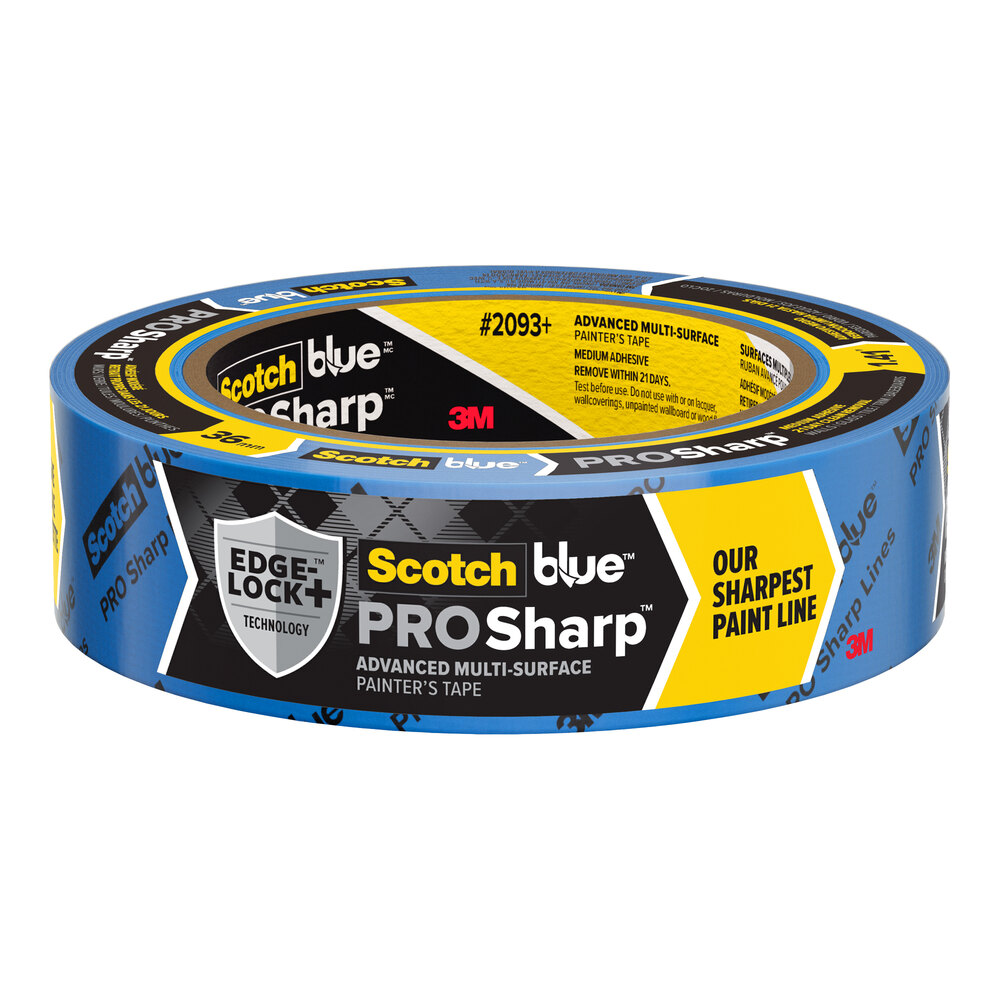 3M ScotchBlue™ 1.4" x 60 Yard Blue PROSharp Painter's Tape 70009127591 - 6/Pack