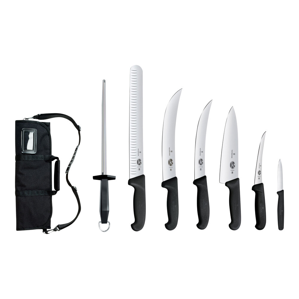 Victorinox 5.1003.81-X3 8-Piece Ultimate Knife Set with Black Fibrox Handle