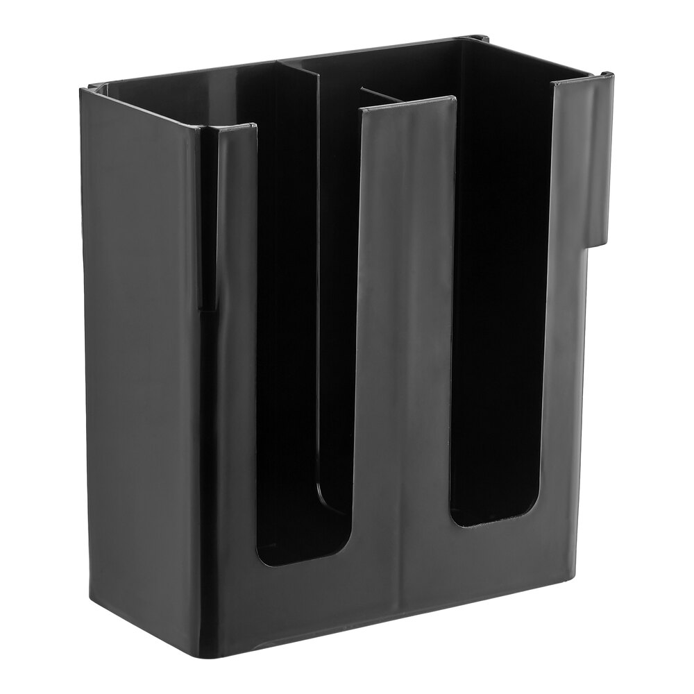 Choice Black 2-Section Countertop Cup and Lid Organizer