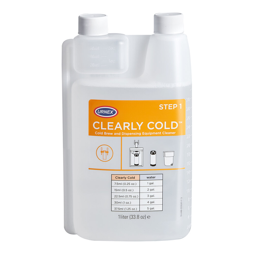 Urnex 13-CCO-UX1DN-02 1 Liter / 33.8 fl. oz. Clearly Cold Coffee Equipment Cleaner