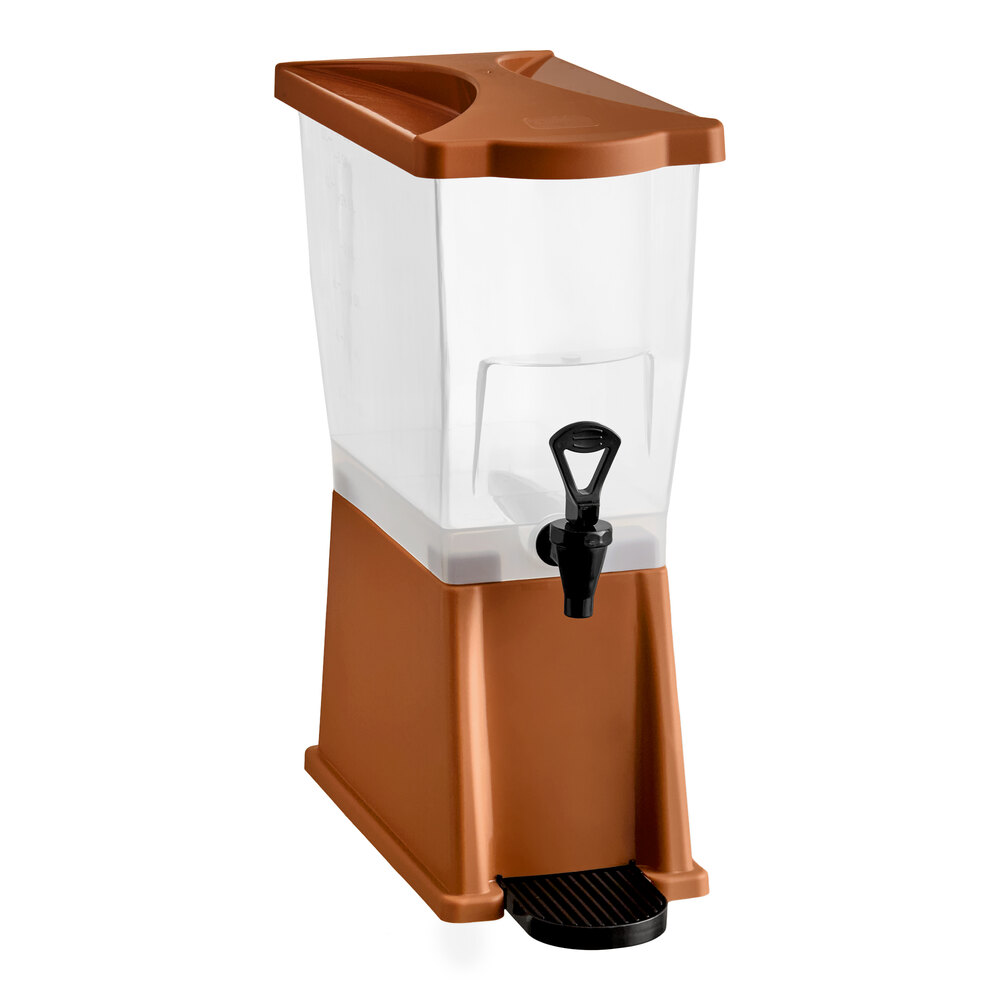 Choice 3 Gallon Brown Slim Beverage / Juice Dispenser