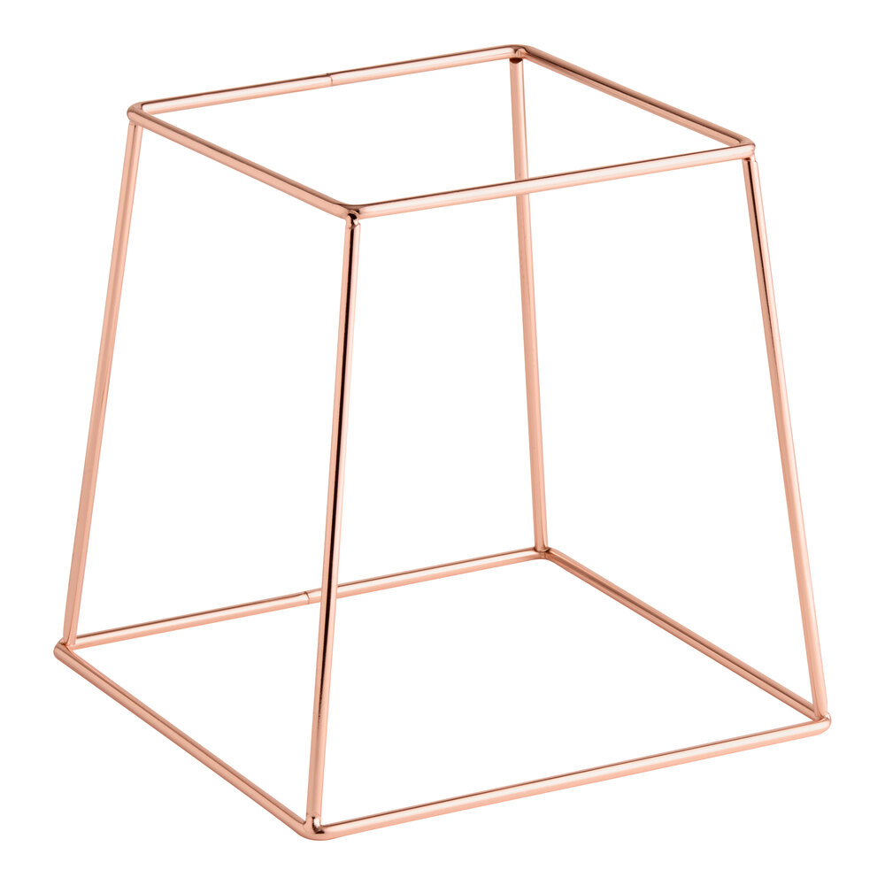 Acopa 9" Square Rose Gold Metal Display Stand