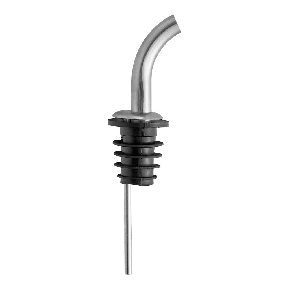 Acopa Angled Stainless Steel Liquor Speed Pourer - 12/Pack