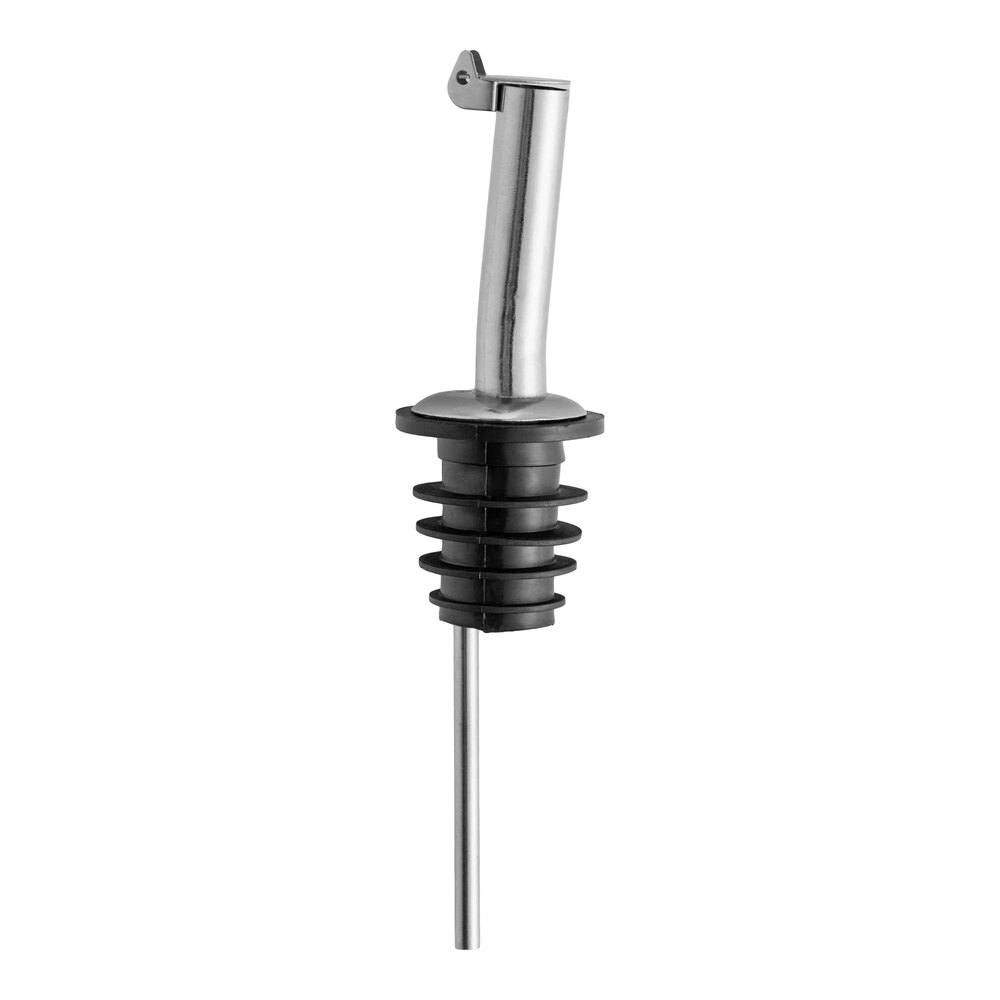 Acopa Stainless Steel Liquor Pourer with Flip Cap - 12/Pack