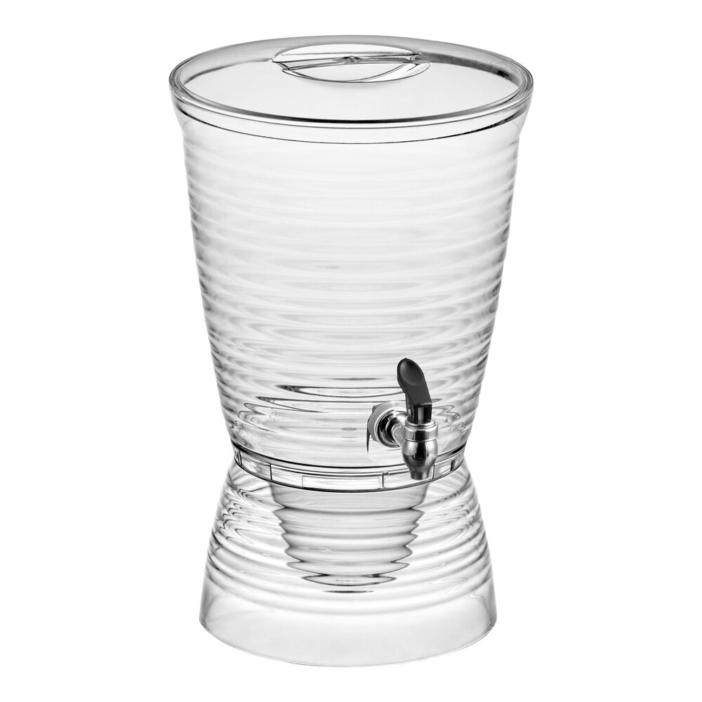 Choice 2.5 Gallon Acrylic Beverage Dispenser with Ice Chamber