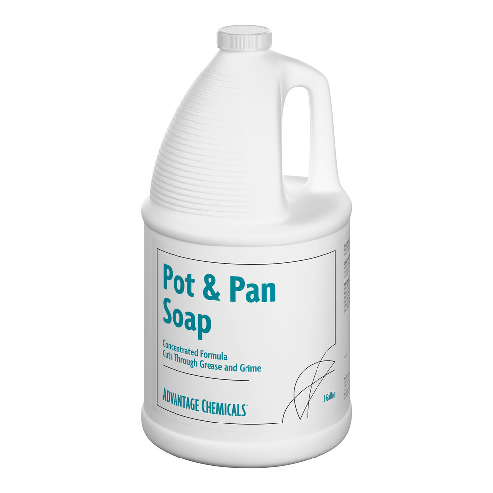 Advantage Chemicals 1 gallon / 128 oz. Concentrated Pot & Pan Liquid Detergent - 4/Case