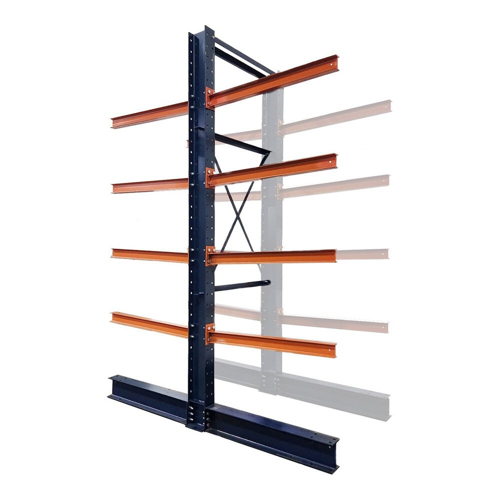 Interlake Mecalux 48" x 48" x 144" Double-Sided Structural Add-On Cantilever Rack U0211345