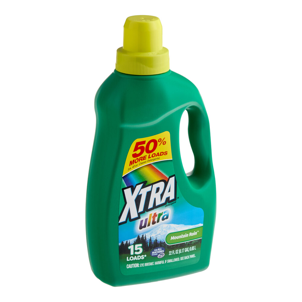 XTRA Ultra 22 oz. Mountain Rain Liquid Laundry Detergent - 12/Case