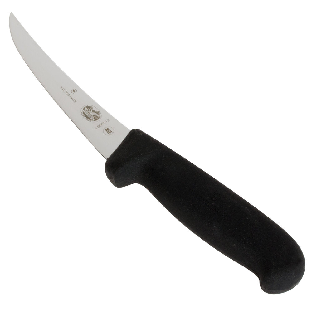 Victorinox 5.6603.12 5" Curved Semi-Stiff Boning Knife with Fibrox Handle