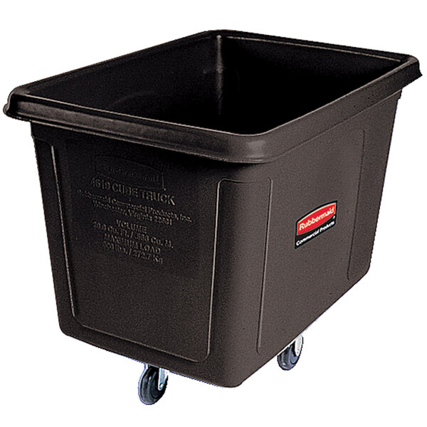 Rubbermaid® FG461900BLA Black 20 Cu. Ft. Bulk Cube Truck (600 lb.)