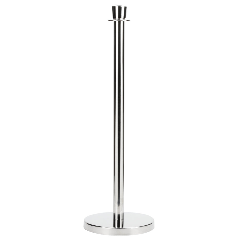 Aarco LC-7 Chrome 40" Rope Style Crowd Control / Guidance Stanchion