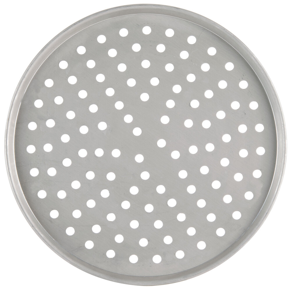 American Metalcraft PT2006 6" x 1/2" Perforated Tin-Plated Steel Tapered / Nesting Pizza Pan