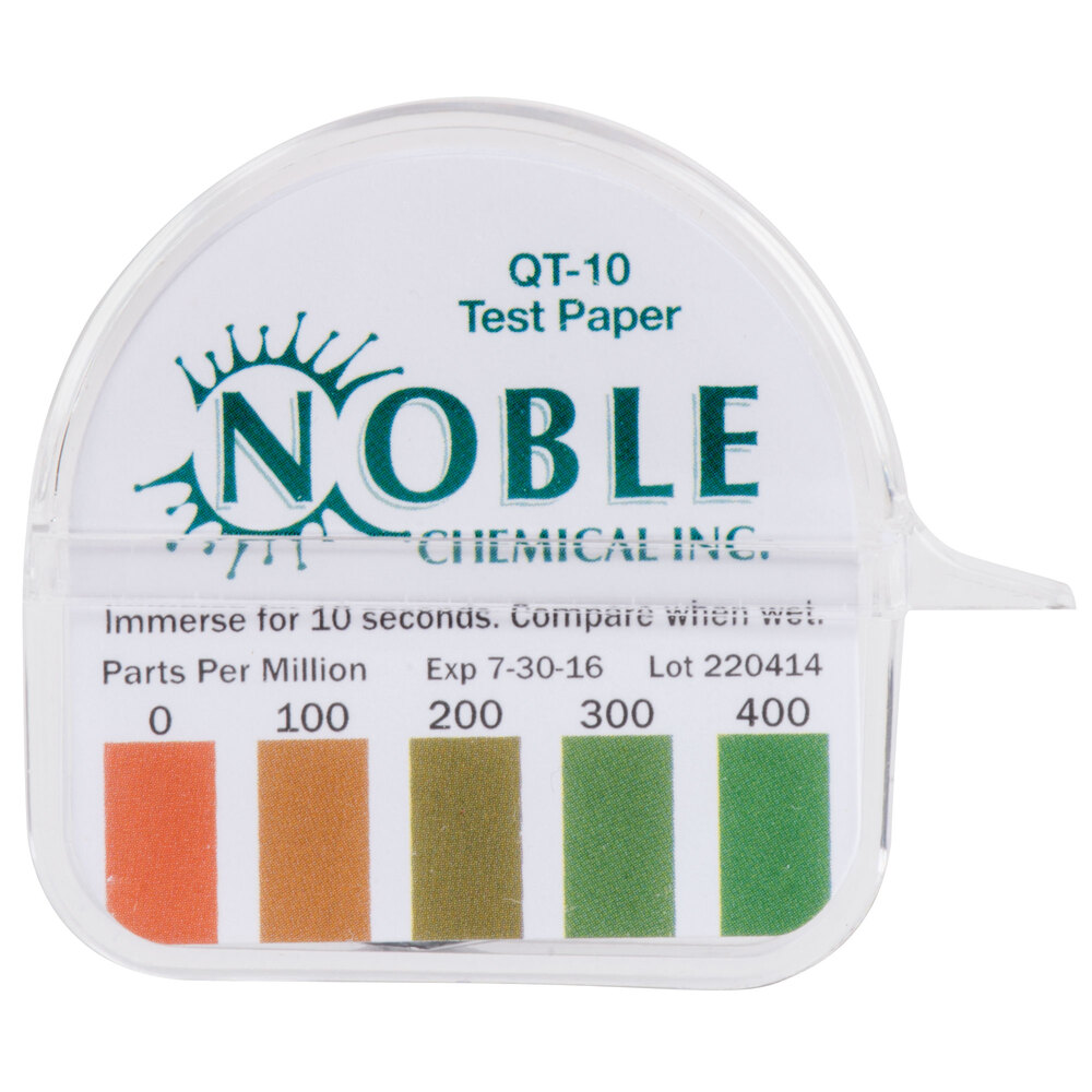 Noble QT-10 Quaternary Test Paper Dispenser - 0-400 ppm