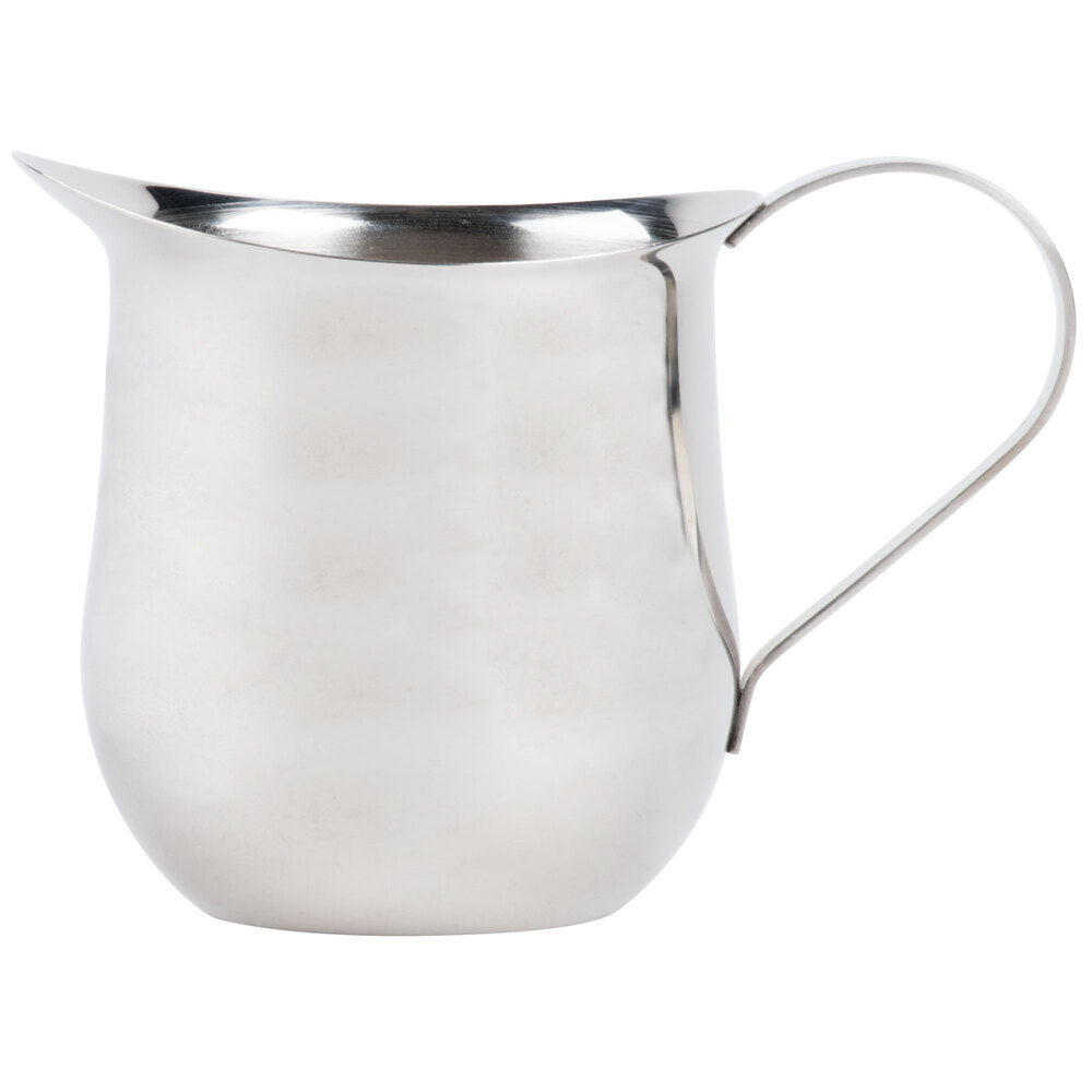 Tablecraft 2312 12 oz. Stainless Steel Bell Creamer