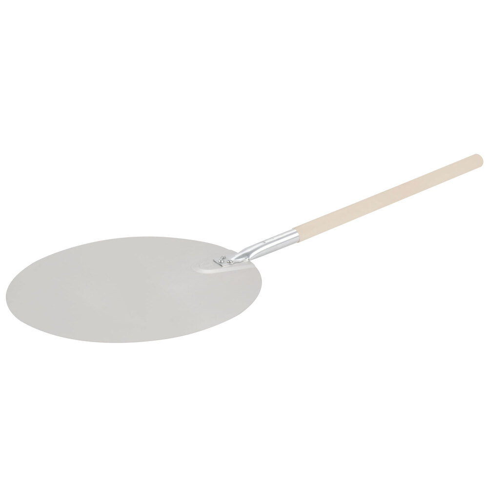 American Metalcraft 16" Aluminum Round Pizza Peel with 22" Wood Handle 17160