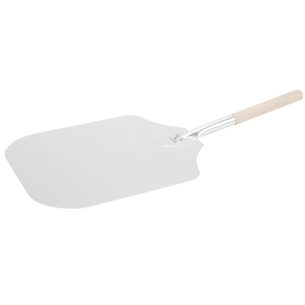 American Metalcraft 14" x 16" Aluminum Pizza Peel with 12" Wood Handle 2814