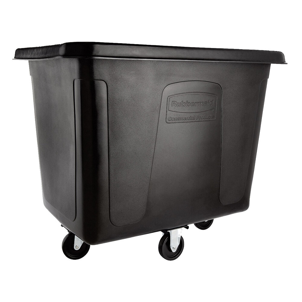 Rubbermaid® FG461600BLA Black 16 Cu. Ft. Bulk Cube Truck (500 lb.)