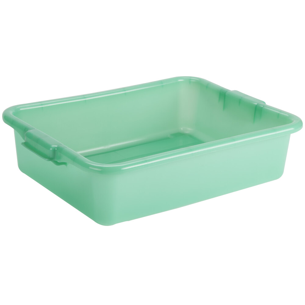 Vollrath 1521-C19 Traex® Color-Mate™ Green Bus Tub / Food Storage Box - 20" x 15" x 5"