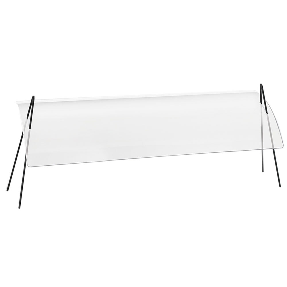 Cal-Mil 1458-48 48" Acrylic Rectangular Sneeze Guard with Black Iron Wire Frame