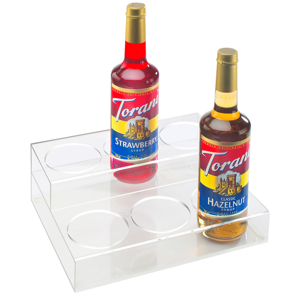 Cal-Mil P295 Clear Acrylic 2 Tier Bottle Organizer- 12 1/4" x 10" x 4 1/2"