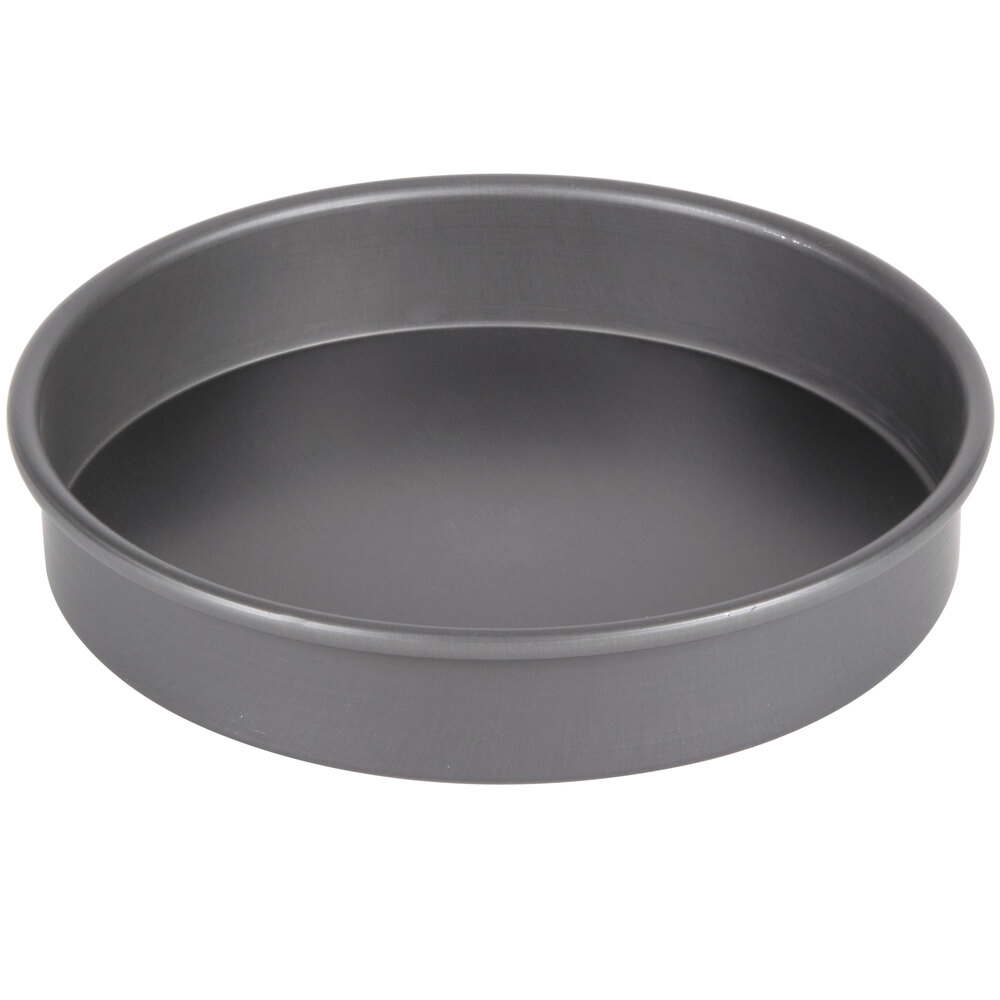 American Metalcraft HC80122 12" x 2" Hard Coat Anodized Aluminum Straight Sided Cake / Deep Dish Pizza Pan