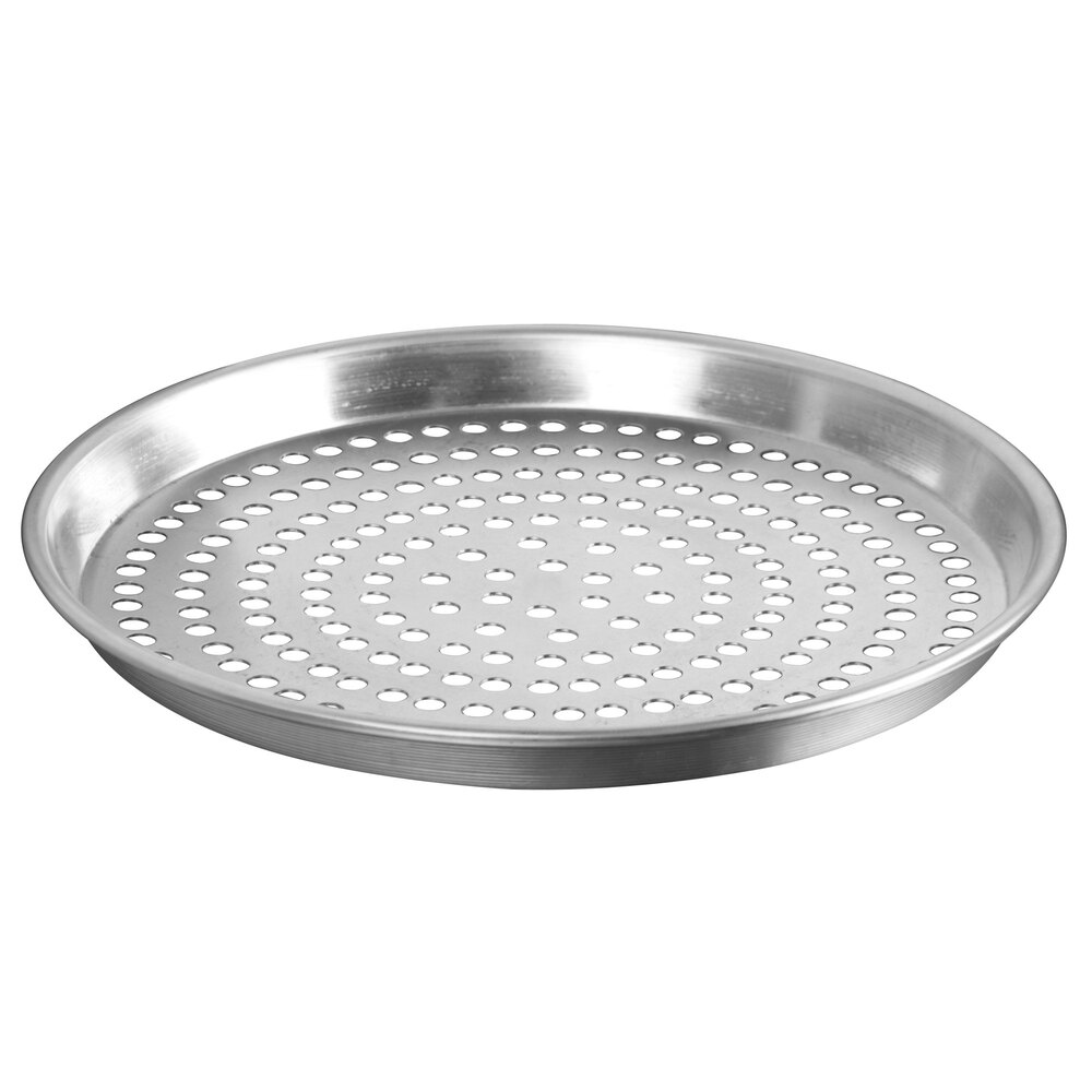 American Metalcraft PADEP12 12" x 1" Perforated Standard Weight Aluminum Tapered / Nesting Deep Dish Pizza Pan