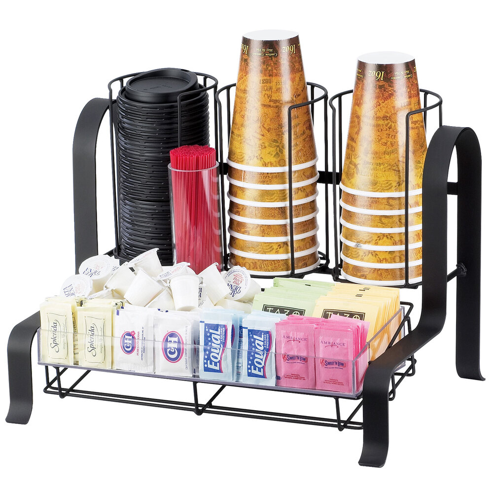 Cal-Mil 1594-13 Soho Black Condiment Organizer - 15 3/4" x 11 3/4" x 12"