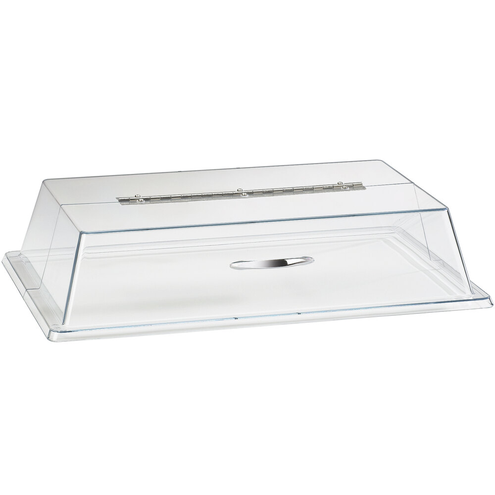Cal-Mil 329-13 Clear Standard Rectangular Bakery Tray Cover with Long Hinge - 13" x 18" x 4"