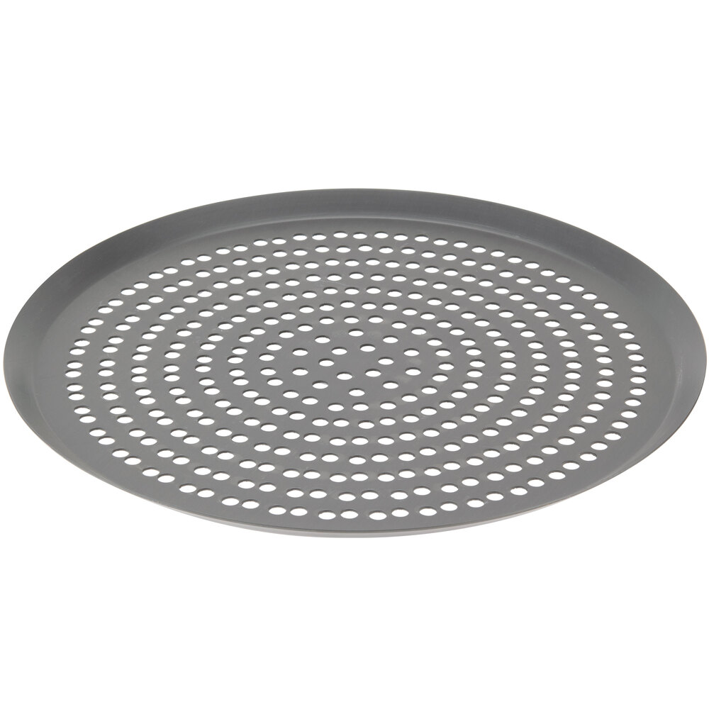 American Metalcraft CAR16SPHC 16" Hard Coat Anodized Aluminum Super Perforated Cutter Pizza Pan