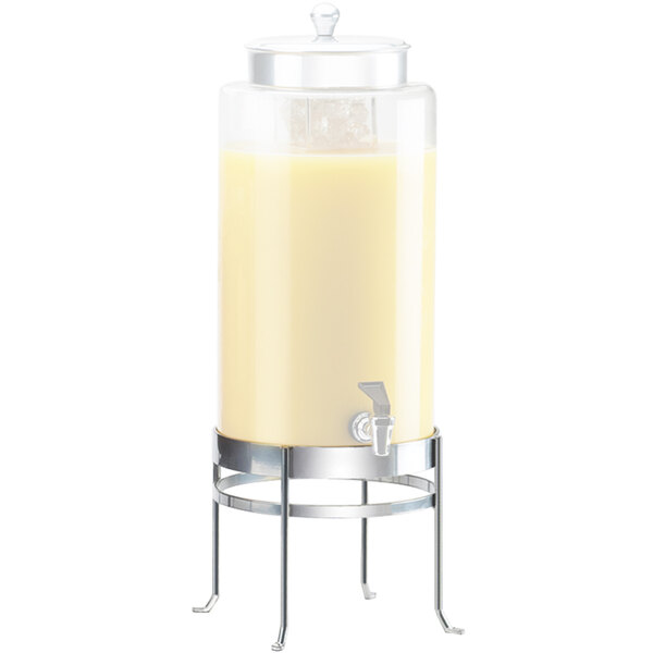 Cal-Mil C1580-BASE-74 Round Silver Metal Replacement Base for Soho 2 and 3 Gallon Beverage Dispensers