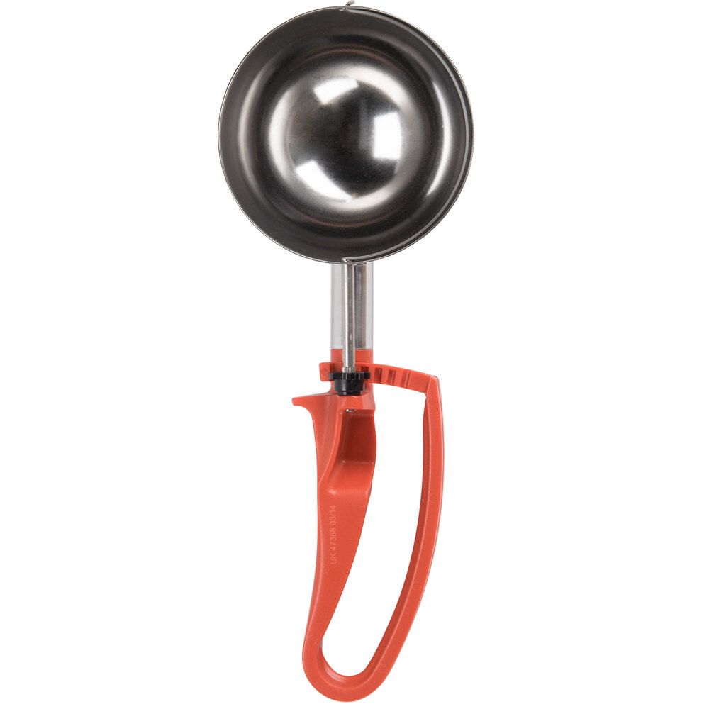 Vollrath 47388 Jacob's Pride® #4 Orange Squeeze Handle Disher - 8 oz.