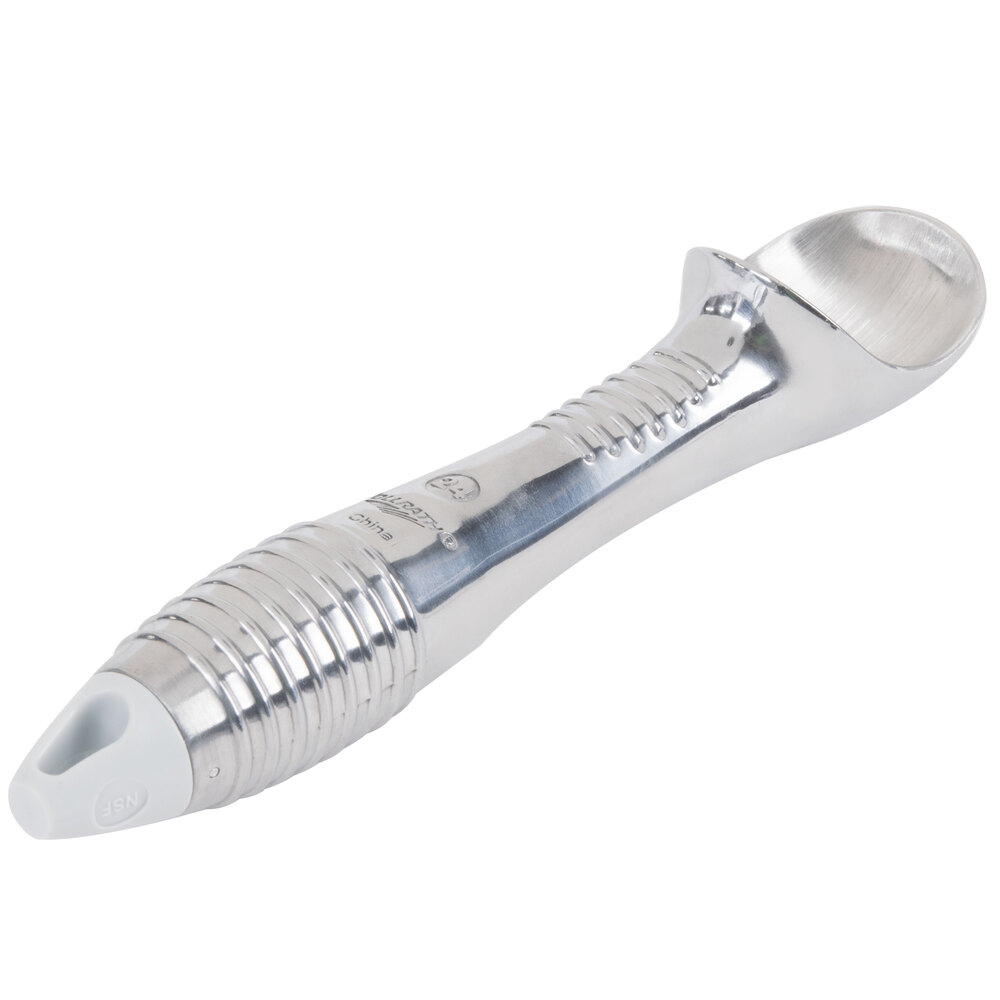 Vollrath 47278 #24 Aluminum Silver Ice Cream Scoop / Dipper - 1.5 oz.