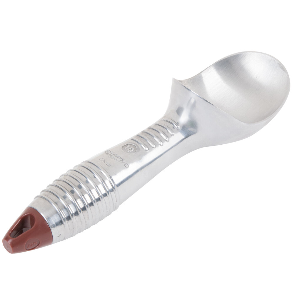 Vollrath 47274 #10 Aluminum Brown Ice Cream Scoop / Dipper - 4 oz.