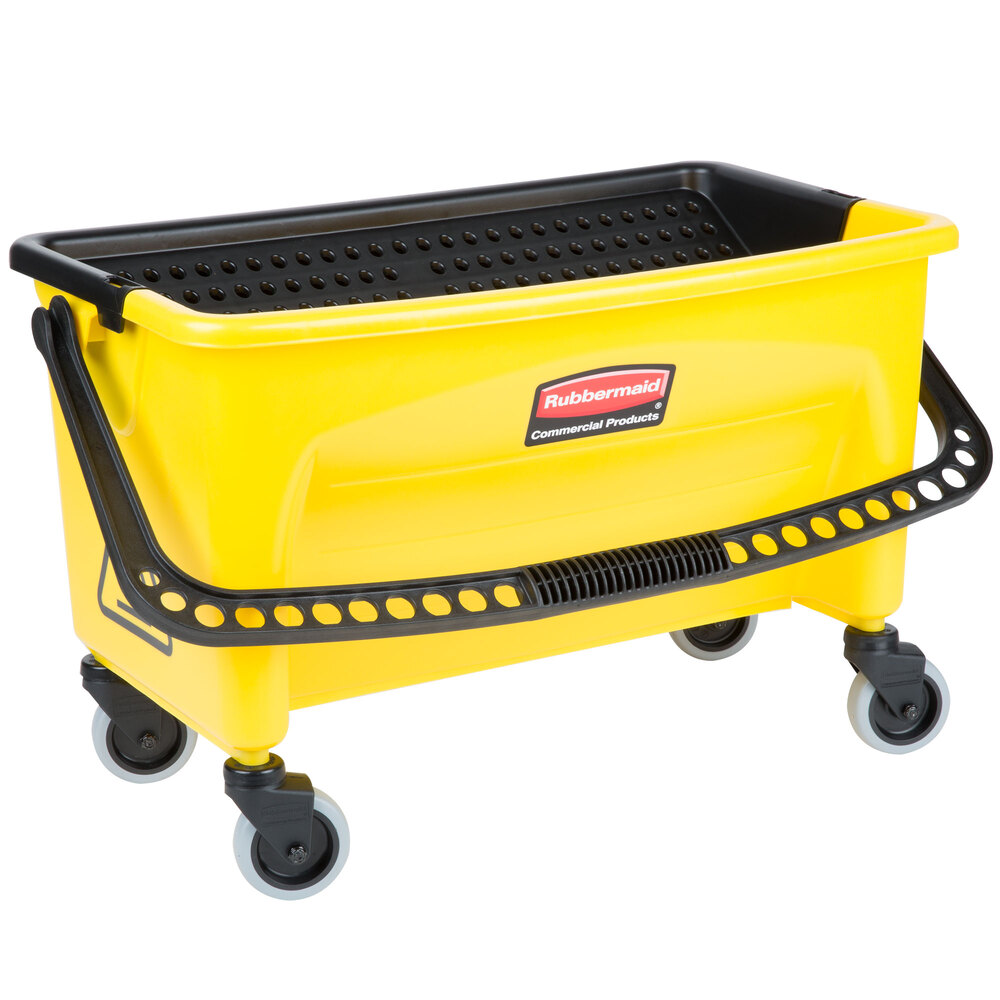 Rubbermaid® FGQ90088YEL Yellow 40 Qt. No Touch Microfiber Mop Bucket