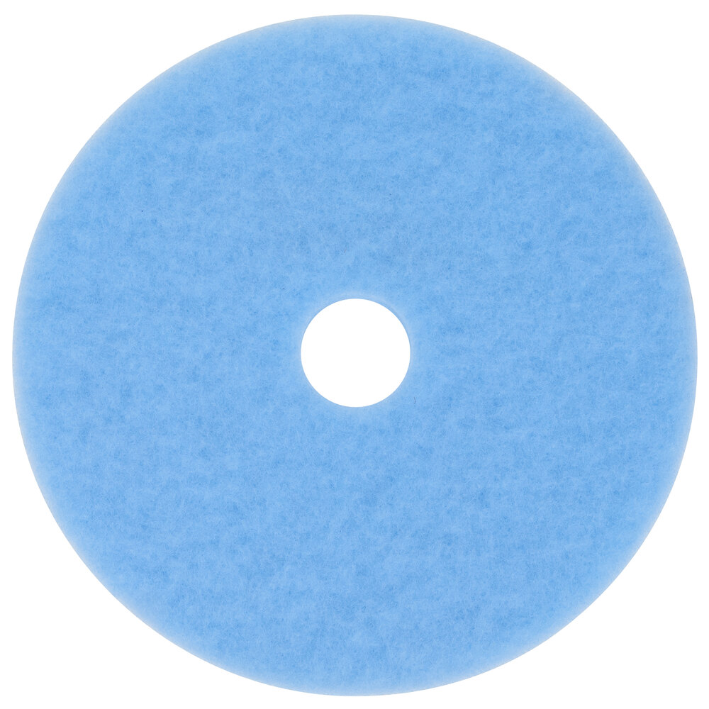 3M 3050 Hi-Performance 18" Sky Blue Burnishing Floor Pad - 5/Case
