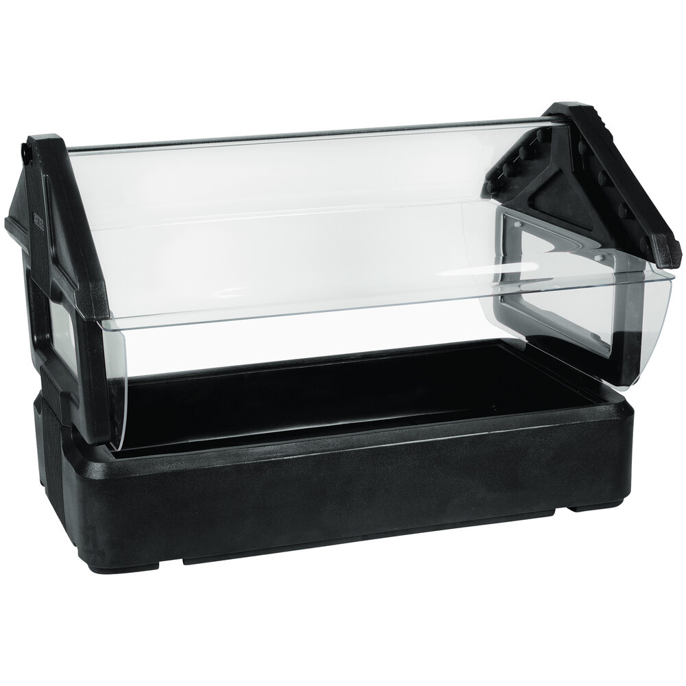 Carlisle 660003 Six Star Black 4' Tabletop Food / Salad Bar with Sneeze Guard