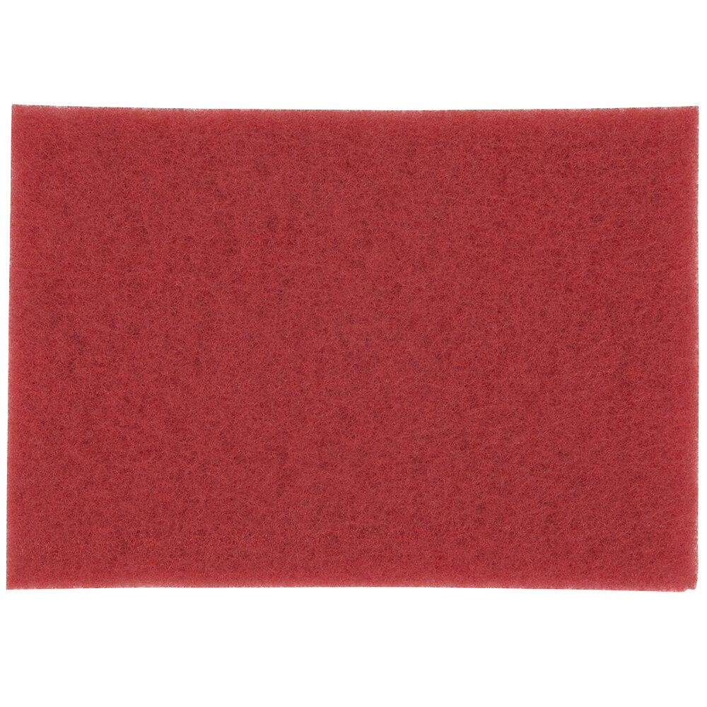 3M 5100 14" x 20" Red Buffing Pad - 10/Case