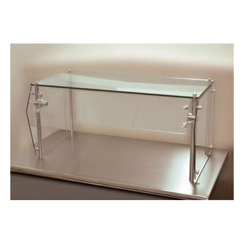 Advance Tabco Sleek Shield GSG-15-108 Single Tier Self Service Food Shield with Glass Top - 15" x 108" x 18"