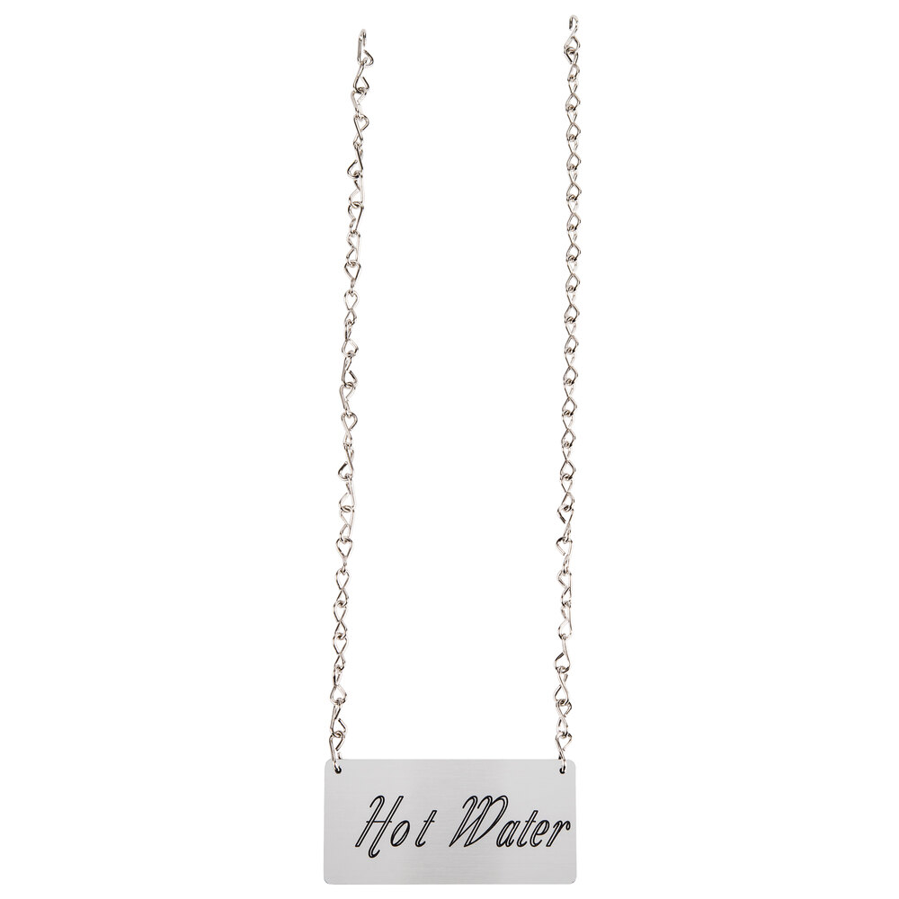 Cal-Mil 618-3 "Hot Water" Urn Chain Sign