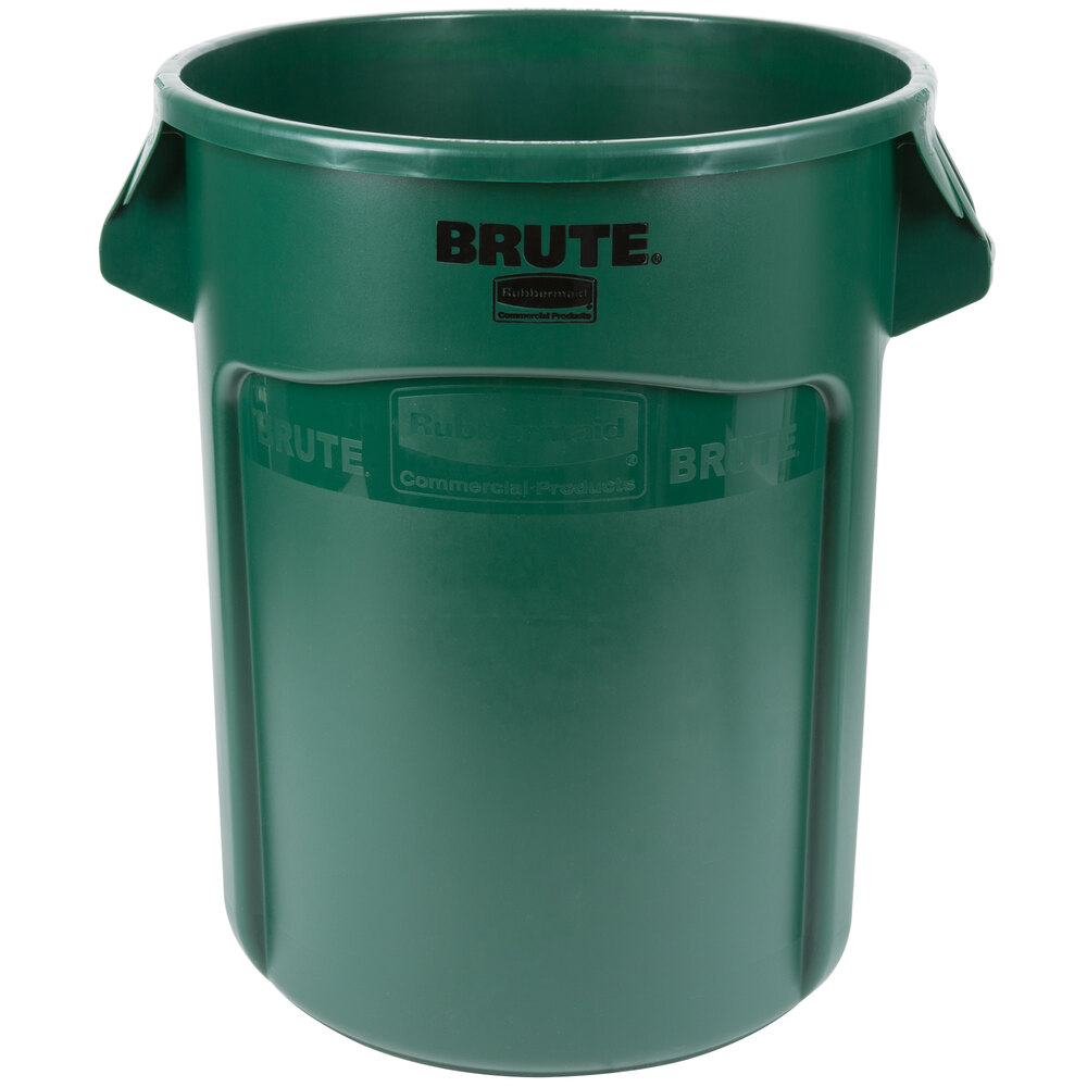 Rubbermaid® FG262000DGRN BRUTE 20 Gallon Green Round Trash Can